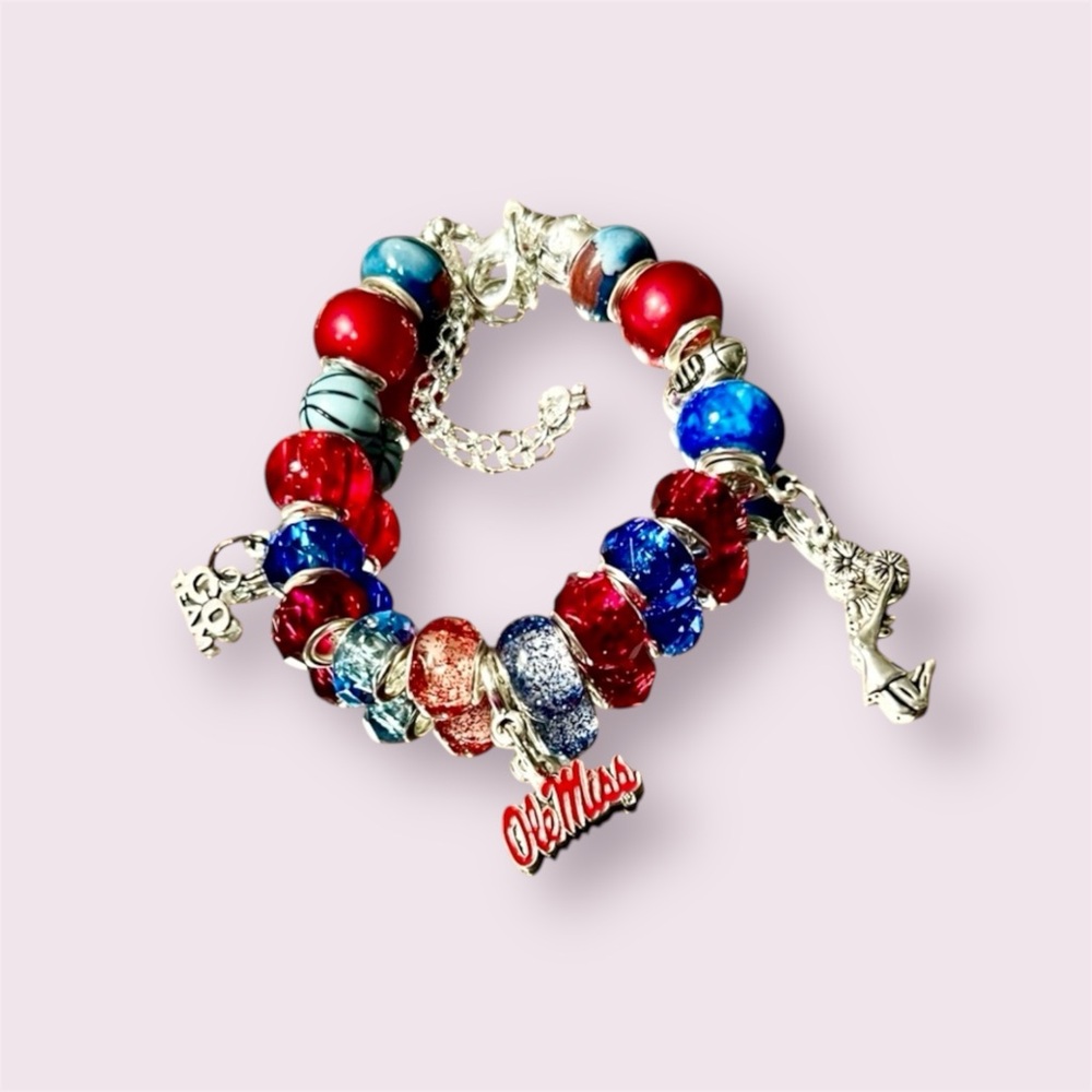 Ole Miss University of Mississippi Charm Bracelet